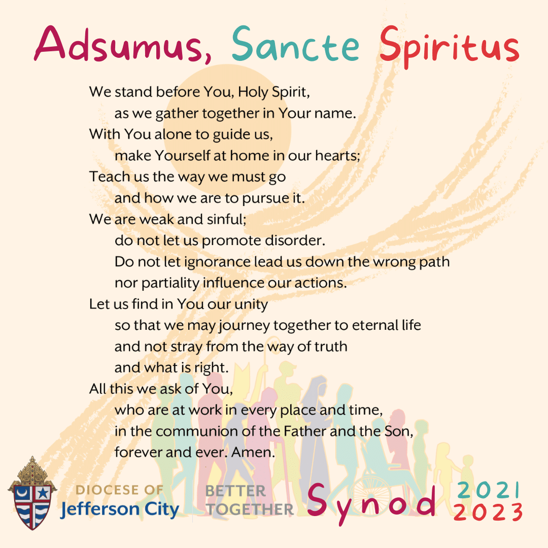 Synod prayer English with backdrop
