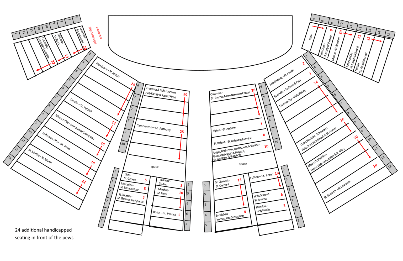 Seating Chart Diocese of Jefferson City
