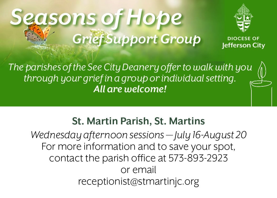 Seasons of Hope Grief Support Group - Seasons Of Hope Bulletin Graphic Stmartins 
